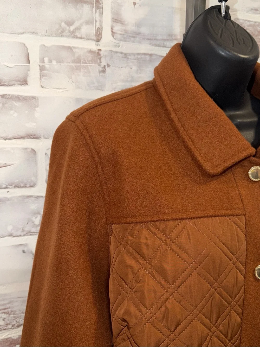 Estate Quilted Brown Puffer Jacket medium